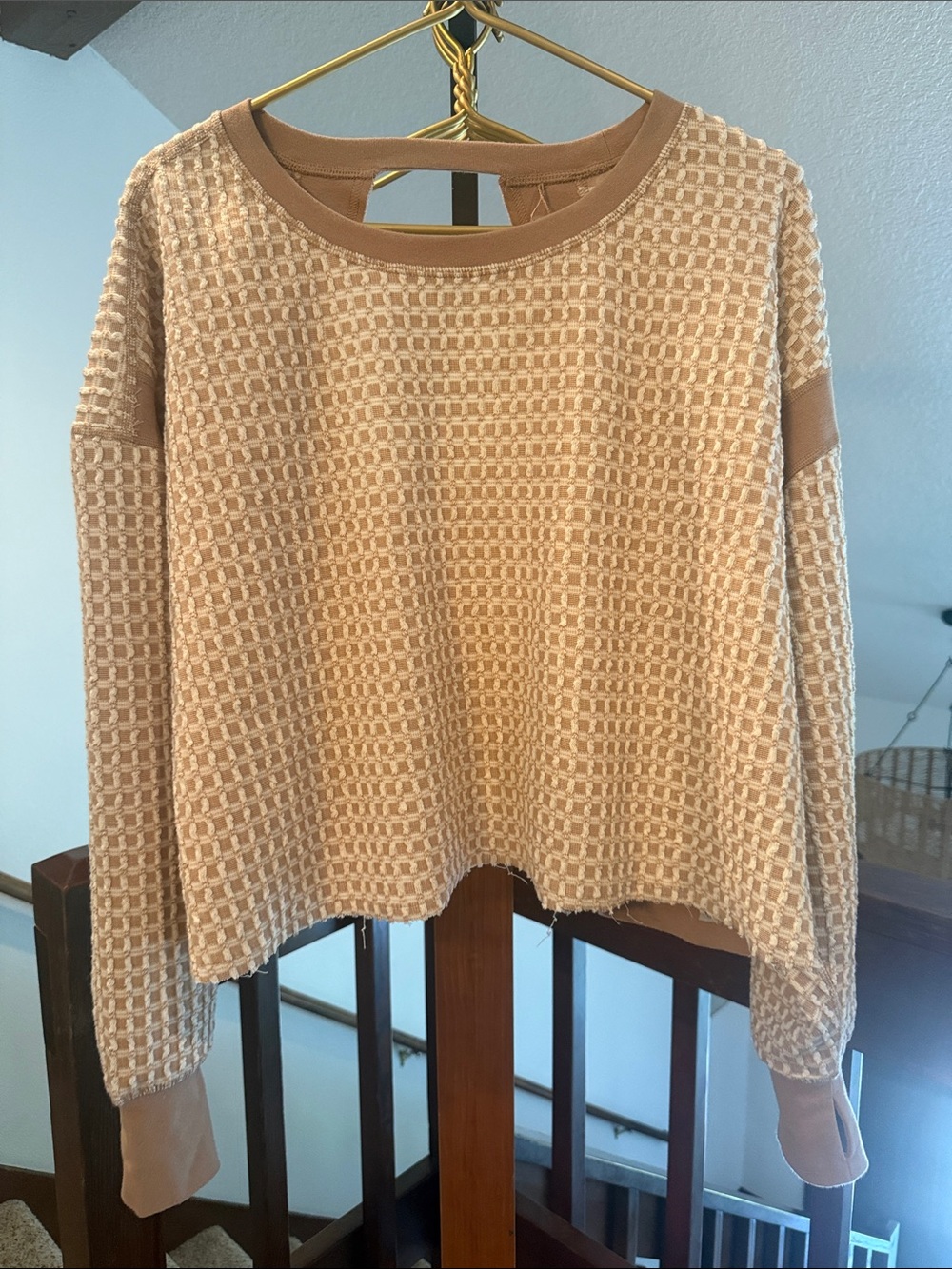 NWT Free People FP Movement My Time Layer Textured Reversible Sweatshirt. Size S - Picture 4 of 8